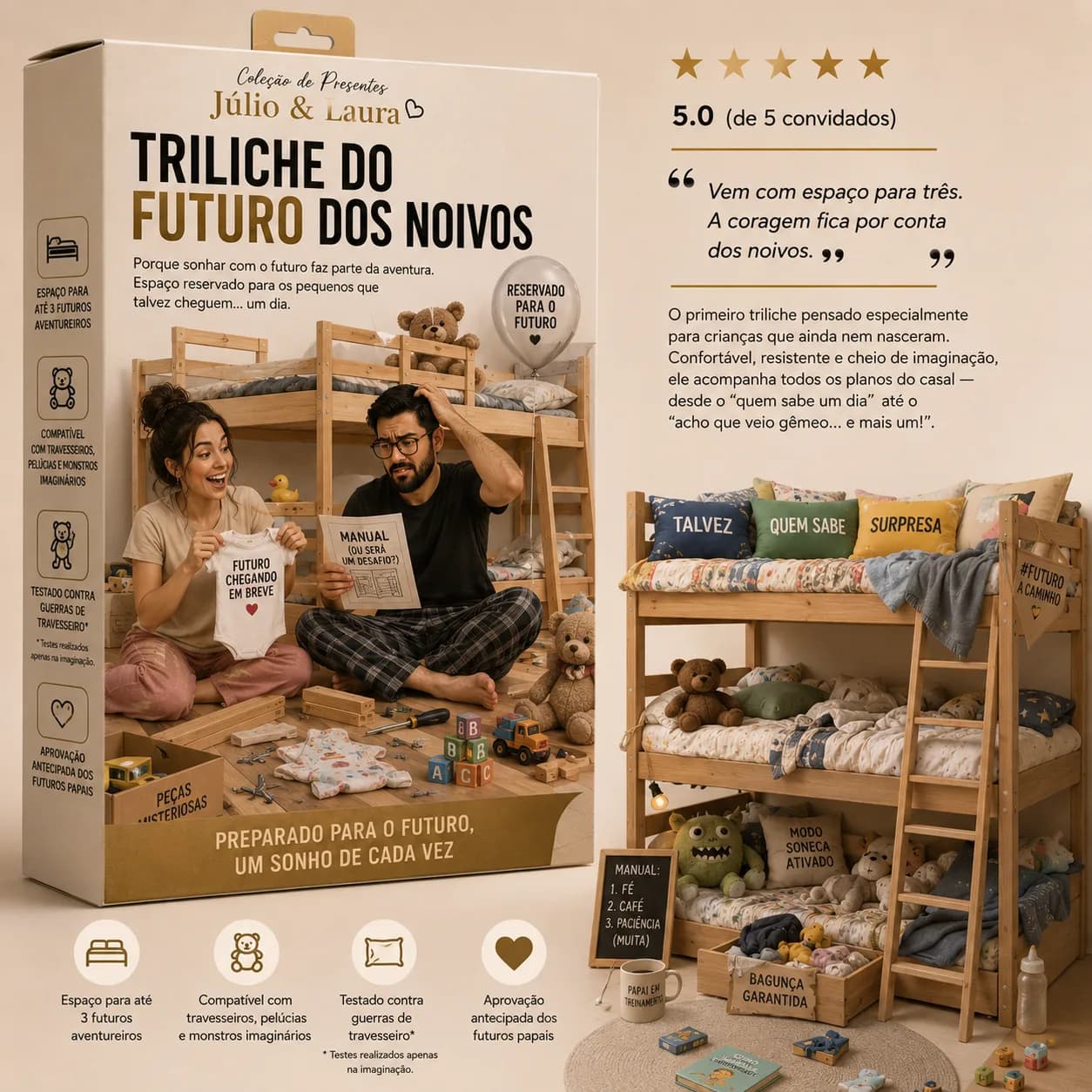 Triliche do Futuro dos Noivos 😂👶